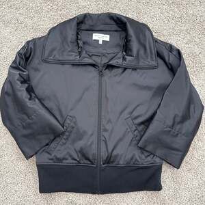 Derek Lam 10 Crosby x Athleta Uptown Funnel Neck Bomber Jacket Black Size S EUC